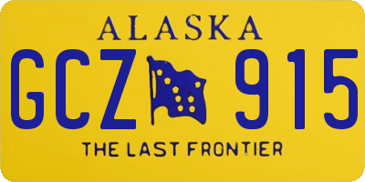 AK license plate GCZ915
