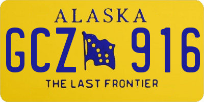 AK license plate GCZ916
