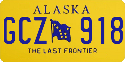 AK license plate GCZ918