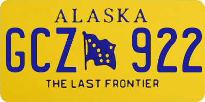 AK license plate GCZ922