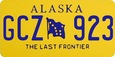 AK license plate GCZ923