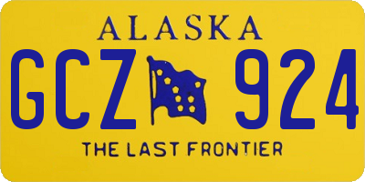 AK license plate GCZ924