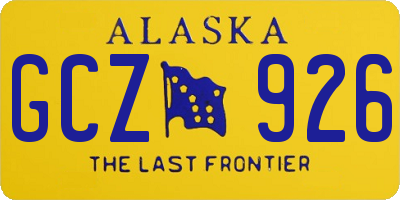 AK license plate GCZ926