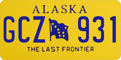 AK license plate GCZ931