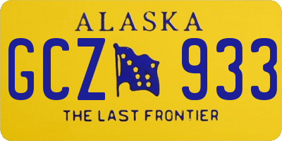 AK license plate GCZ933