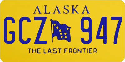 AK license plate GCZ947