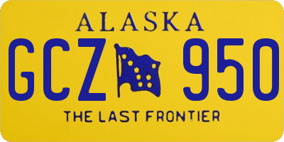 AK license plate GCZ950