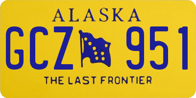 AK license plate GCZ951