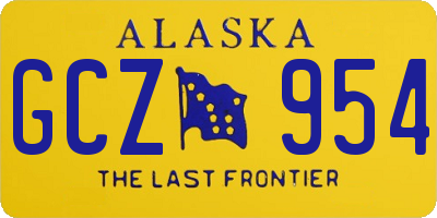 AK license plate GCZ954