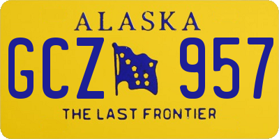 AK license plate GCZ957