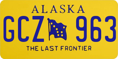AK license plate GCZ963