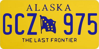 AK license plate GCZ975