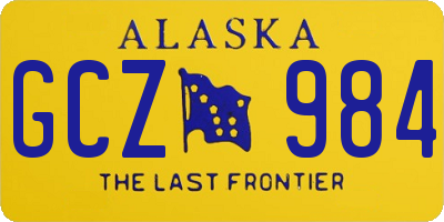 AK license plate GCZ984