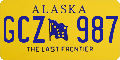 AK license plate GCZ987