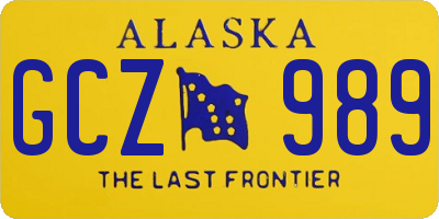 AK license plate GCZ989