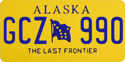 AK license plate GCZ990