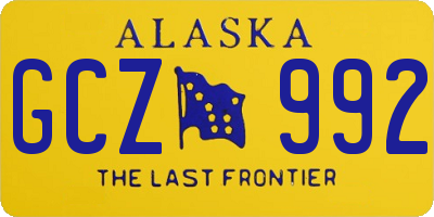 AK license plate GCZ992