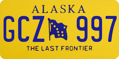 AK license plate GCZ997