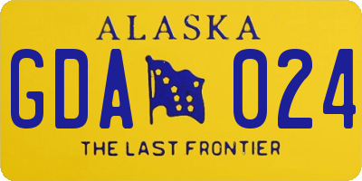 AK license plate GDA024
