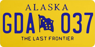AK license plate GDA037