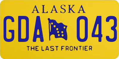 AK license plate GDA043