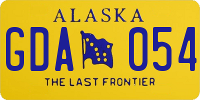 AK license plate GDA054