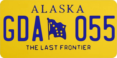 AK license plate GDA055