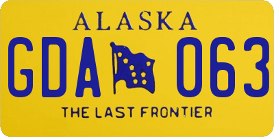 AK license plate GDA063