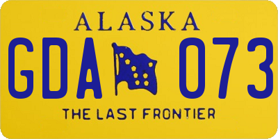AK license plate GDA073