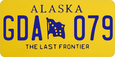 AK license plate GDA079