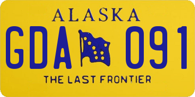 AK license plate GDA091