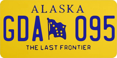 AK license plate GDA095