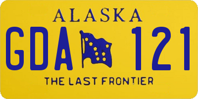 AK license plate GDA121