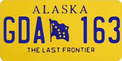 AK license plate GDA163