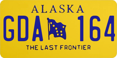 AK license plate GDA164