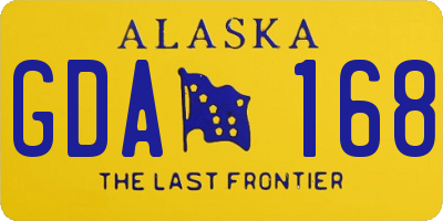 AK license plate GDA168
