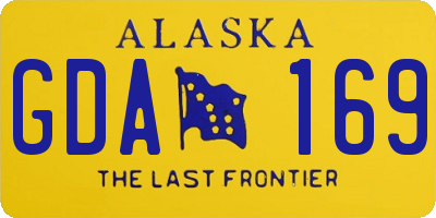 AK license plate GDA169
