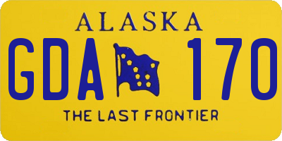 AK license plate GDA170