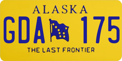 AK license plate GDA175
