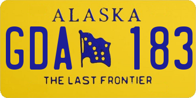 AK license plate GDA183