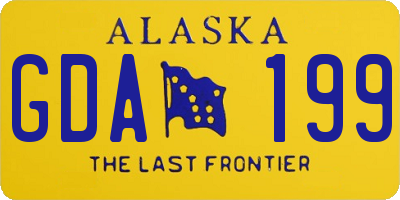AK license plate GDA199