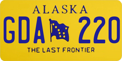 AK license plate GDA220