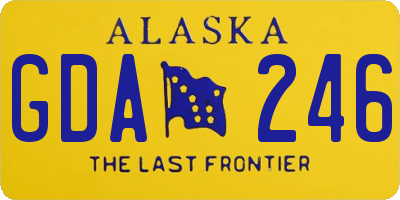 AK license plate GDA246