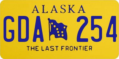 AK license plate GDA254