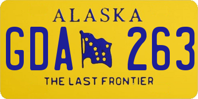 AK license plate GDA263