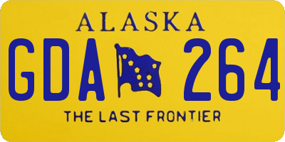 AK license plate GDA264