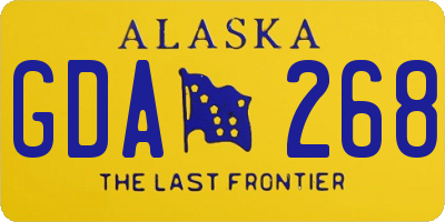 AK license plate GDA268