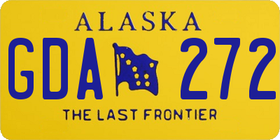 AK license plate GDA272