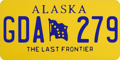 AK license plate GDA279