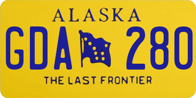 AK license plate GDA280